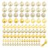 vidaXL 100 Piece Christmas Ball Set 3/4/6 cm Gold - Image 2