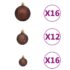 vidaXL 100 Piece Christmas Ball Set 3/4/6 cm Brown/Bronze/Gold - Image 2