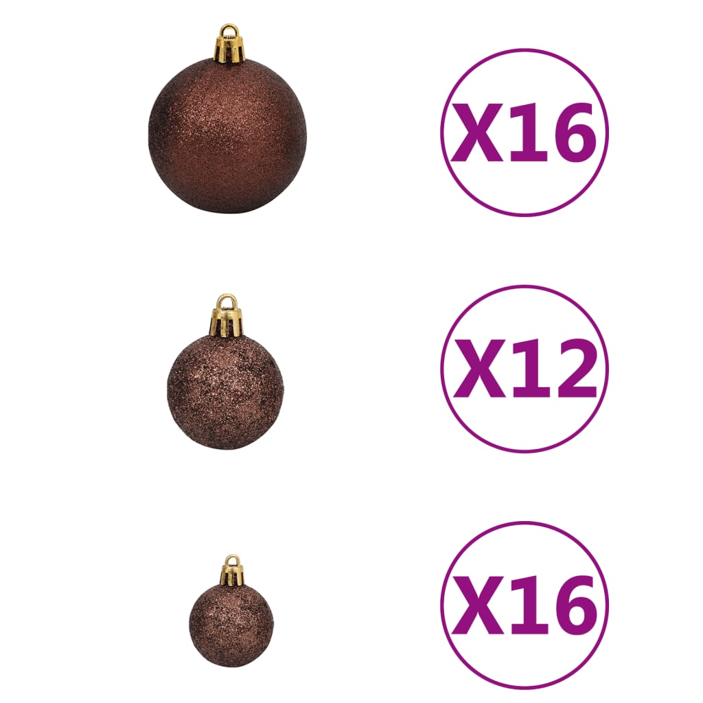 8718475586128_g_en_hd_1 vidaXL 100 Piece Christmas Ball Set 3/4/6 cm Brown/Bronze/Gold - Image 2