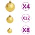 vidaXL 100 Piece Christmas Ball Set 3/4/6 cm Brown/Bronze/Gold - Image 3