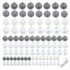 vidaXL 100 Piece Christmas Ball Set 3/4/6 cm White/Grey - Image 2