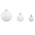 vidaXL 100 Piece Christmas Ball Set 3/4/6 cm White/Grey - Image 6