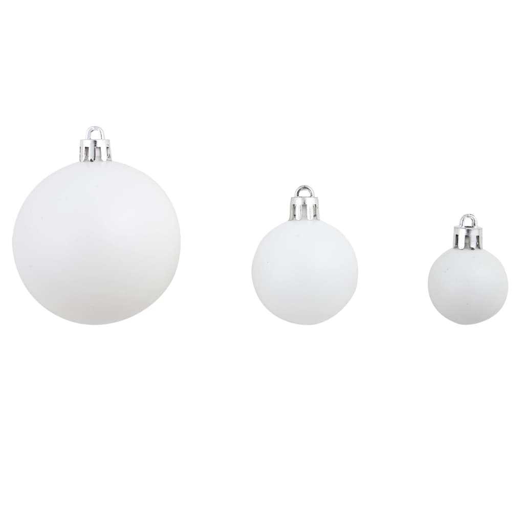 8718475586159_g_en_hd_5 vidaXL 100 Piece Christmas Ball Set 3/4/6 cm White/Grey - Image 6