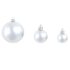 vidaXL 100 Piece Christmas Ball Set 3/4/6 cm White/Grey - Image 8
