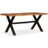 vidaXL Dining Table Solid Acacia and Mango Wood 180x90x76 cm - Image 2