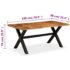 vidaXL Dining Table Solid Acacia and Mango Wood 180x90x76 cm - Image 12