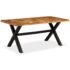 vidaXL Dining Table Solid Acacia and Mango Wood 180x90x76 cm - Image 8