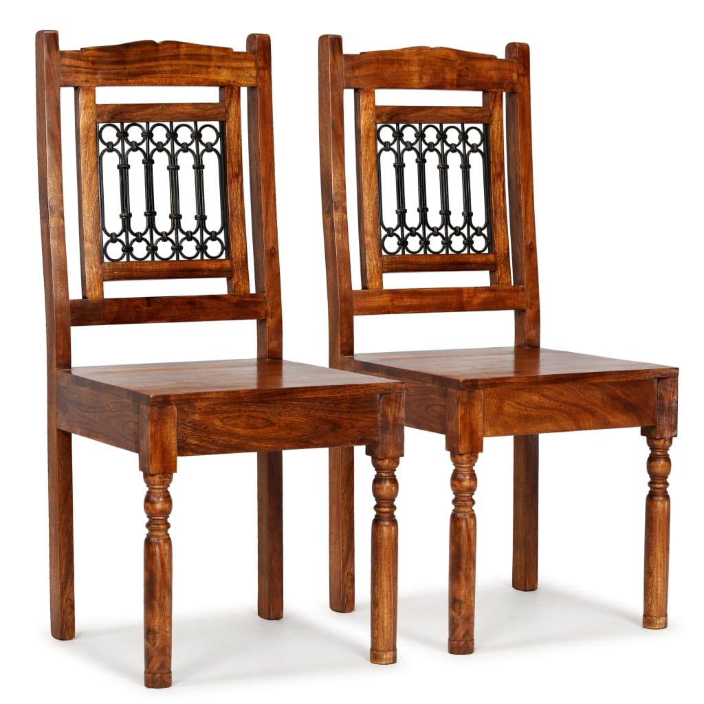 8718475586364_a_en_hd_1 vidaXL Dining Chairs 2 pcs Solid Wood with Honey-coloured Finish Classic - Image 1