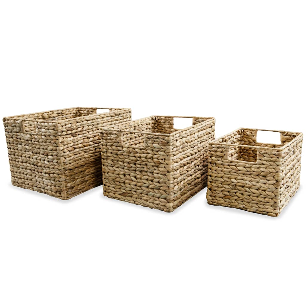 8718475586524_a_en_hd_1 vidaXL Storage Basket Set 3 Pieces Water Hyacinth - Image 1