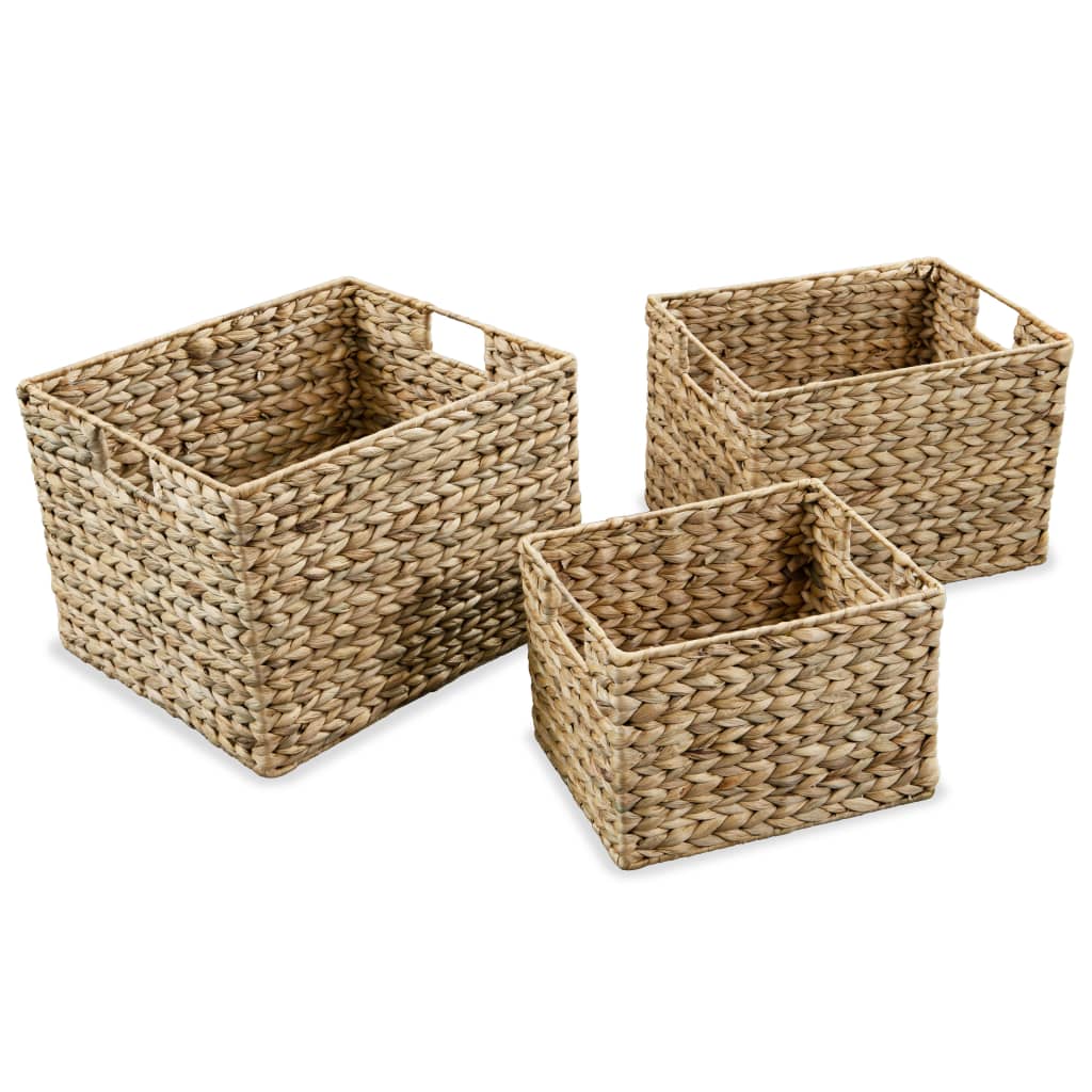 8718475586524_g_en_hd_1 vidaXL Storage Basket Set 3 Pieces Water Hyacinth - Image 2