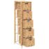 vidaXL Storage Unit with 5 Baskets 25.5x37x100 cm Water Hyacinth - Image 4