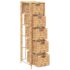 vidaXL Storage Unit with 5 Baskets 25.5x37x100 cm Water Hyacinth - Image 8