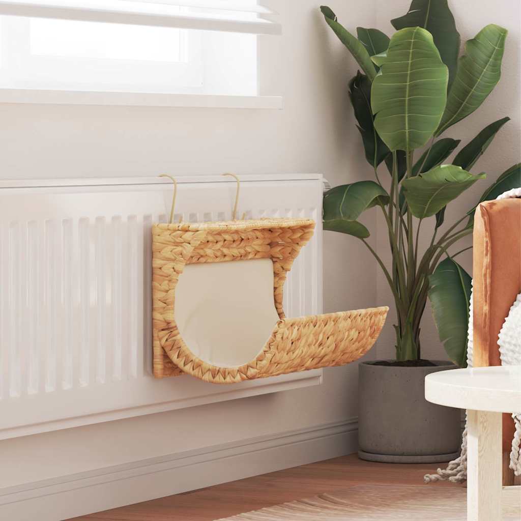 8718475586586_m_en_hd_1 vidaXL Cat Bed with Cushion Water Hyacinth 37x20x20 cm - Image 1