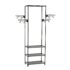 vidaXL Clothes Rack Steel and Non-woven Fabric 55x28.5x175 cm Black - Image 2