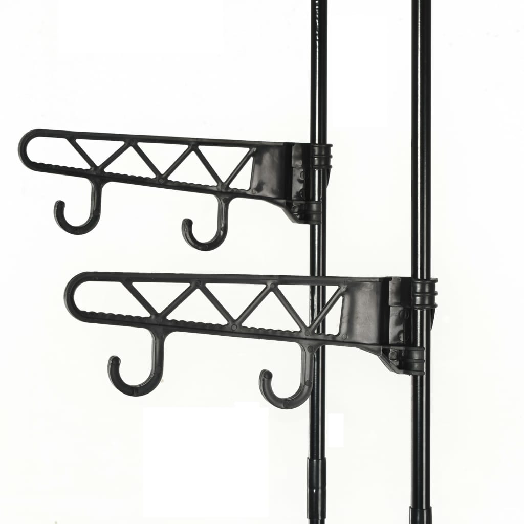 8718475586630_g_en_hd_2 vidaXL Clothes Rack Steel and Non-woven Fabric 55x28.5x175 cm Black - Image 4