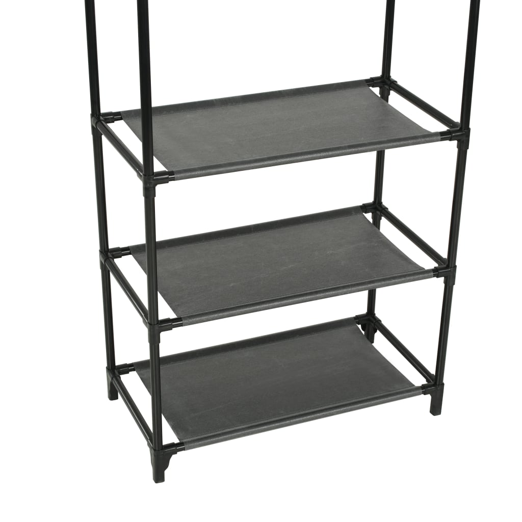 8718475586630_g_en_hd_4 vidaXL Clothes Rack Steel and Non-woven Fabric 55x28.5x175 cm Black - Image 6