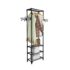 vidaXL Clothes Rack Steel and Non-woven Fabric 55x28.5x175 cm Black - Image 8