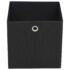 vidaXL Storage Boxes 4 pcs Non-woven Fabric 32x32x32 cm Black - Image 3