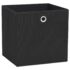 vidaXL Storage Boxes 4 pcs Non-woven Fabric 32x32x32 cm Black - Image 4