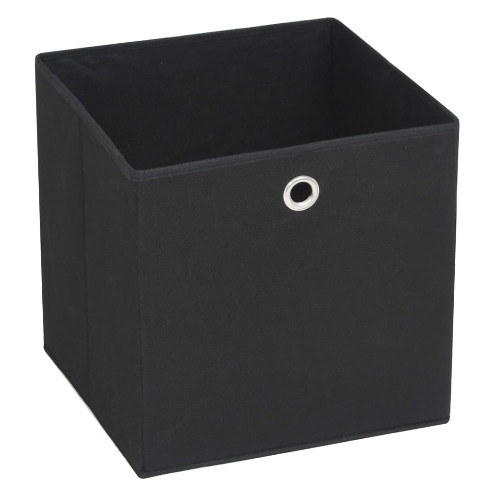 8718475586678_g_en_hd_1 vidaXL Storage Boxes 10 pcs Non-woven Fabric 32x32x32 cm Black - Image 2