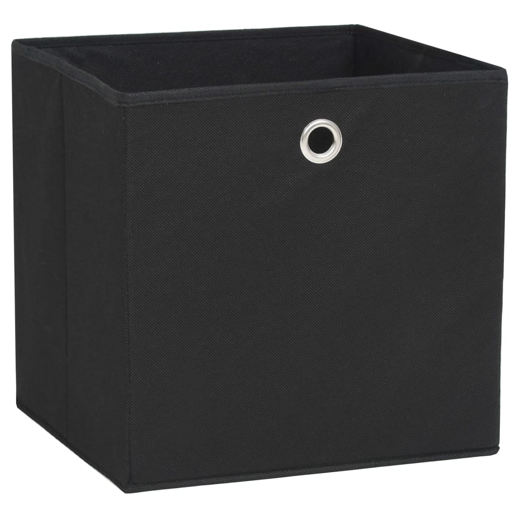 8718475586678_g_en_hd_3 vidaXL Storage Boxes 10 pcs Non-woven Fabric 32x32x32 cm Black - Image 4