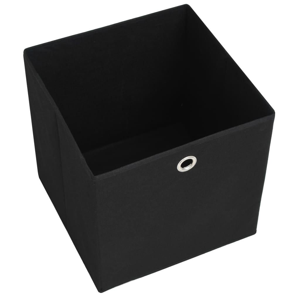 8718475586678_g_en_hd_4 vidaXL Storage Boxes 10 pcs Non-woven Fabric 32x32x32 cm Black - Image 5