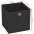 vidaXL Storage Boxes 10 pcs Non-woven Fabric 32x32x32 cm Black - Image 7
