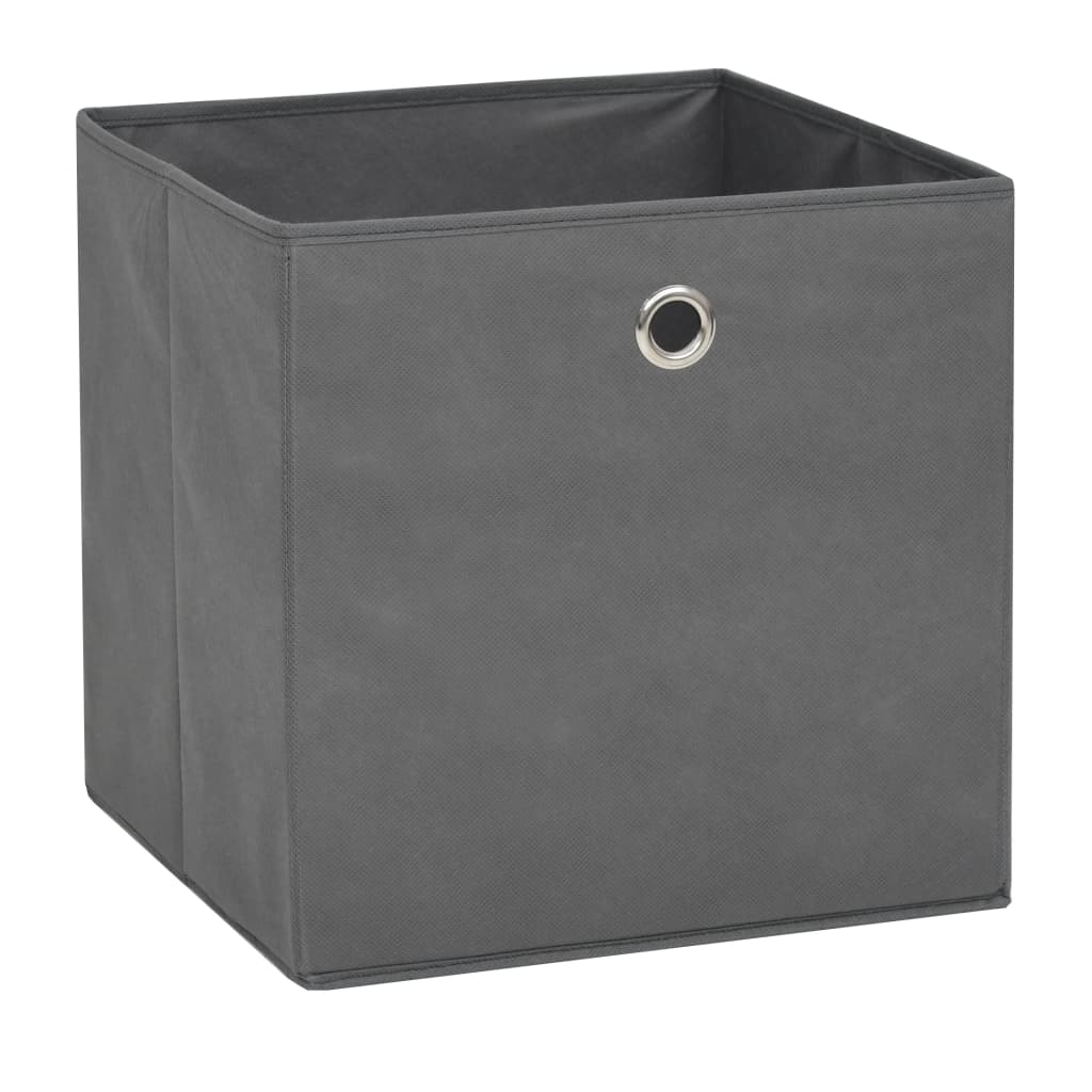 8718475586692_g_en_hd_1 vidaXL Storage Boxes 10 pcs Non-woven Fabric 32x32x32 cm Grey - Image 2