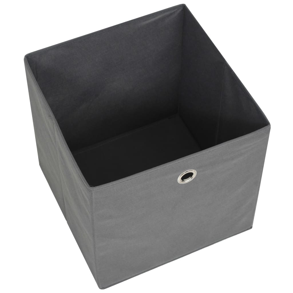 8718475586692_g_en_hd_4 vidaXL Storage Boxes 10 pcs Non-woven Fabric 32x32x32 cm Grey - Image 5