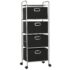 vidaXL Shelving Unit with 4 Storage Boxes Steel and Non-woven Fabric - Image 2