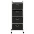 vidaXL Shelving Unit with 4 Storage Boxes Steel and Non-woven Fabric - Image 4