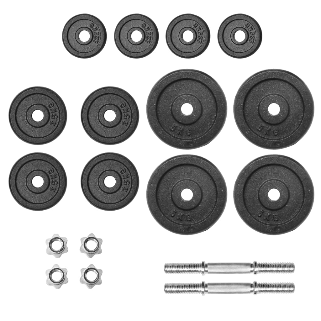 8718475586814_g_en_hd_2 vidaXL 18 Piece Dumbbell Set 40 kg Cast Iron - Image 3