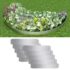 vidaXL Lawn Fence 10 pcs Galvanised Steel 100x20 cm