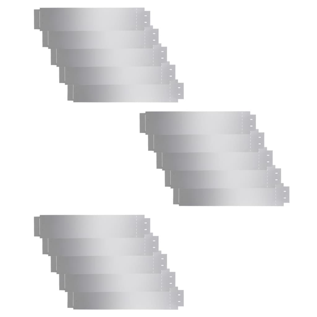 8718475587071_a_en_hd_1 vidaXL Lawn Fence 15 pcs Galvanised Steel 100x20 cm - Image 2