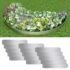 vidaXL Lawn Fence 15 pcs Galvanised Steel 100x20 cm