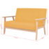 vidaXL Sofa Set 2 Pieces Fabric Yellow - Image 9