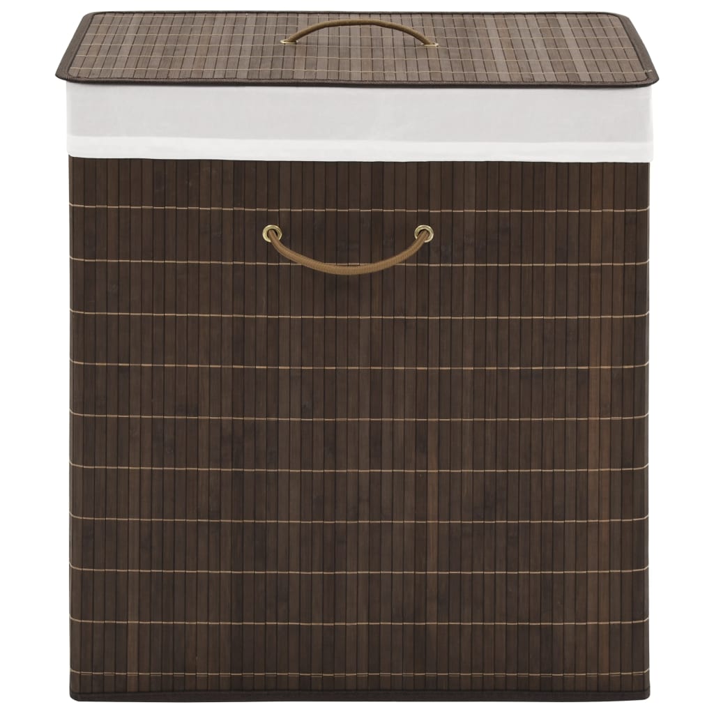 8718475587309_a_en_hd_1 vidaXL Bamboo Laundry Bin Rectangular Dark Brown - Image 1