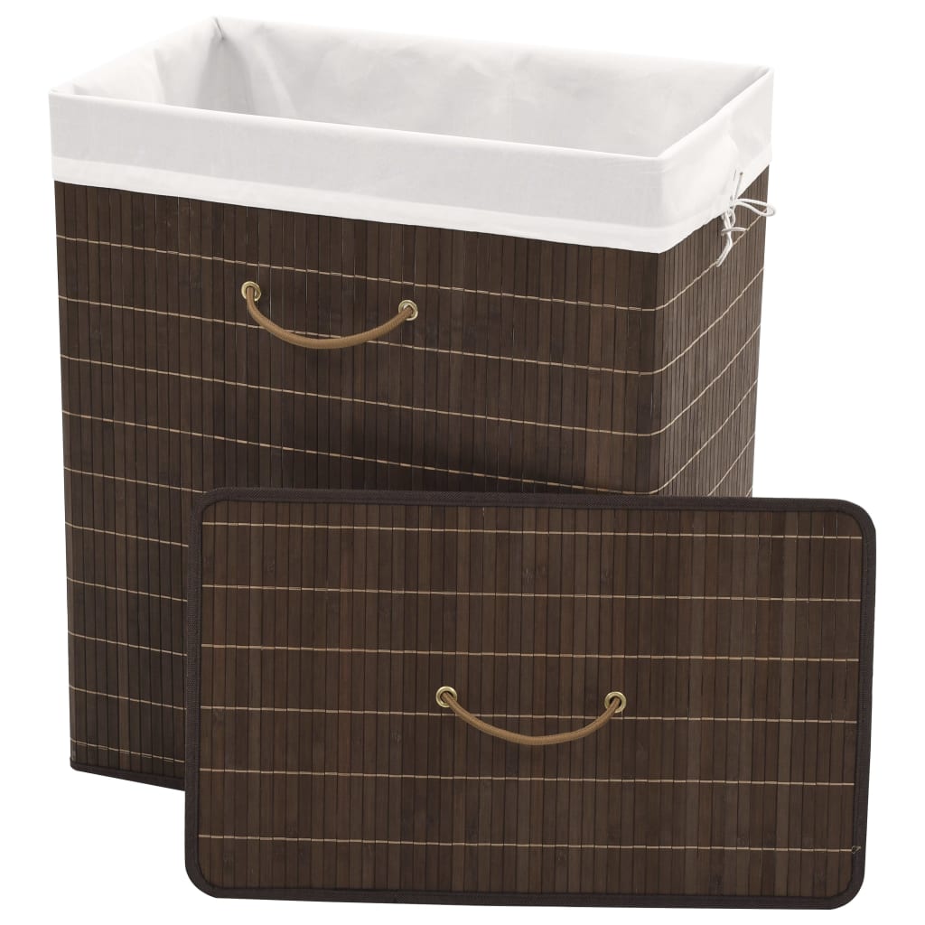 8718475587309_g_en_hd_1 vidaXL Bamboo Laundry Bin Rectangular Dark Brown - Image 2