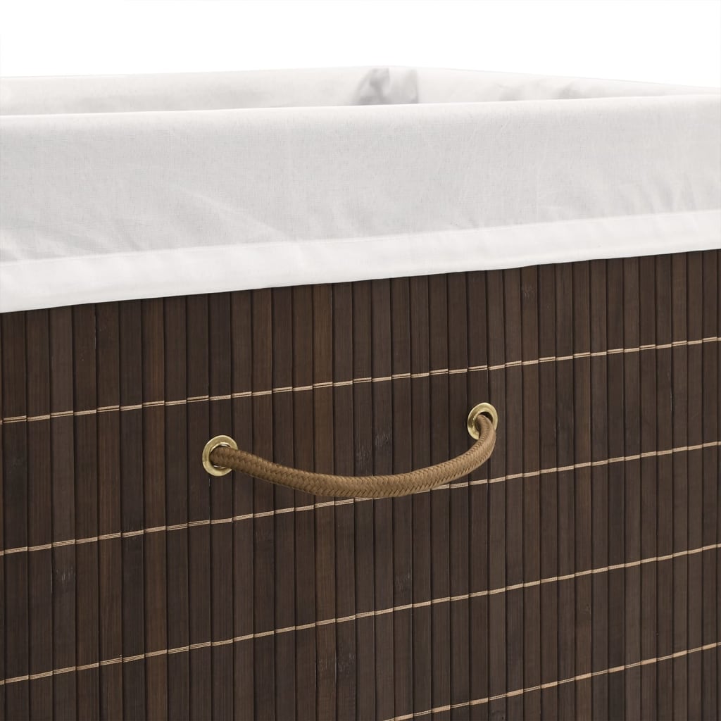 8718475587309_g_en_hd_4 vidaXL Bamboo Laundry Bin Rectangular Dark Brown - Image 5
