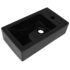 vidaXL Basin with Faucet Hole Rectangular Ceramic Black 46x25.5x12 cm - Image 2