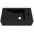 vidaXL Basin with Faucet Hole Rectangular Ceramic Black 46x25.5x12 cm - Image 3