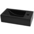 vidaXL Basin with Faucet Hole Rectangular Ceramic Black 46x25.5x12 cm - Image 4