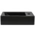 vidaXL Basin with Faucet Hole Rectangular Ceramic Black 46x25.5x12 cm - Image 5