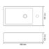 vidaXL Basin with Faucet Hole Rectangular Ceramic Black 46x25.5x12 cm - Image 6