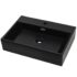 vidaXL Basin with Faucet Hole Ceramic Black 60.5x42.5x14.5 cm - Image 2