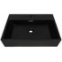 vidaXL Basin with Faucet Hole Ceramic Black 60.5x42.5x14.5 cm - Image 3