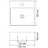 vidaXL Basin with Faucet Hole Ceramic Black 60.5x42.5x14.5 cm - Image 5