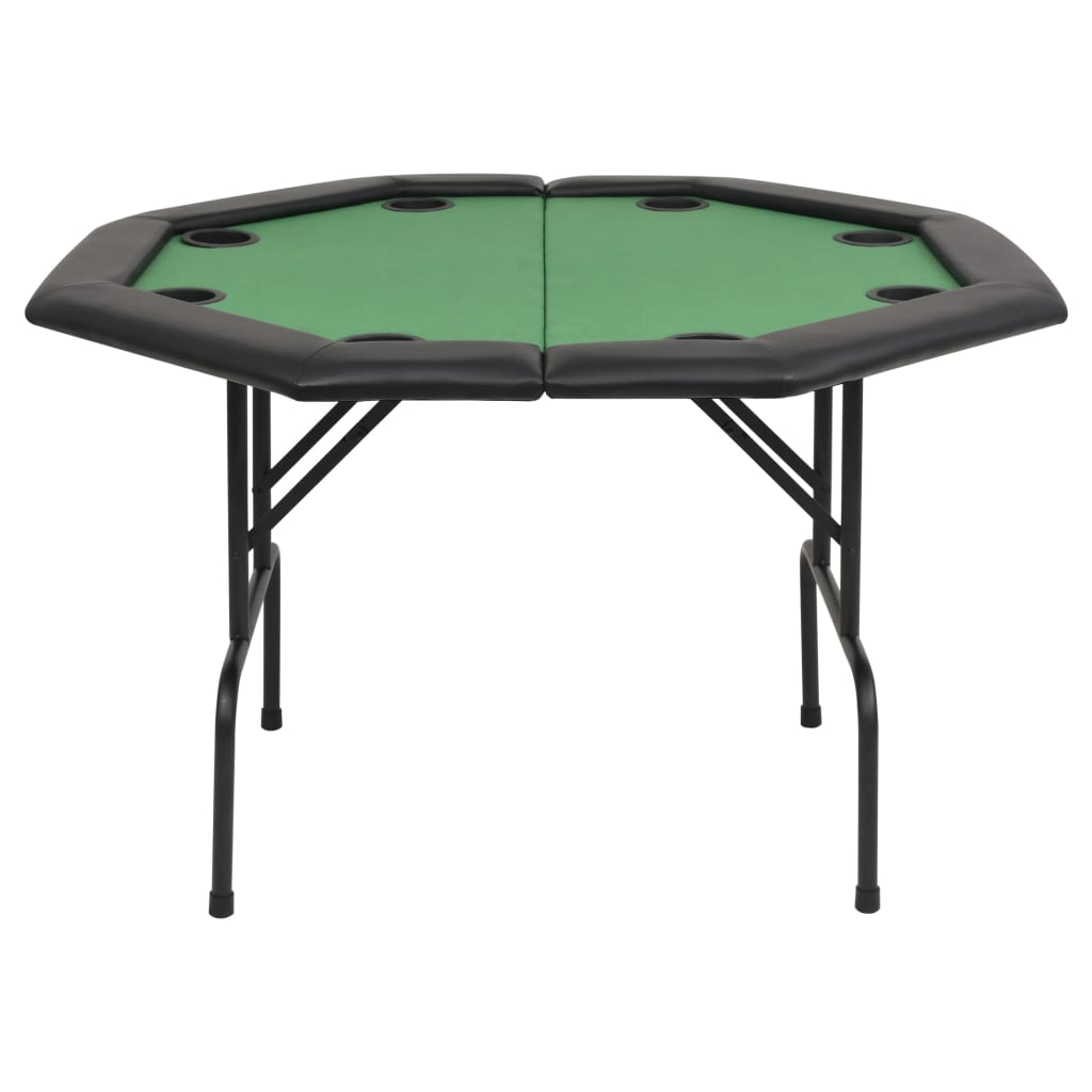 8718475589662_g_en_hd_1 vidaXL 8-Player Folding Poker Table 2 Fold Octagonal Green - Image 3