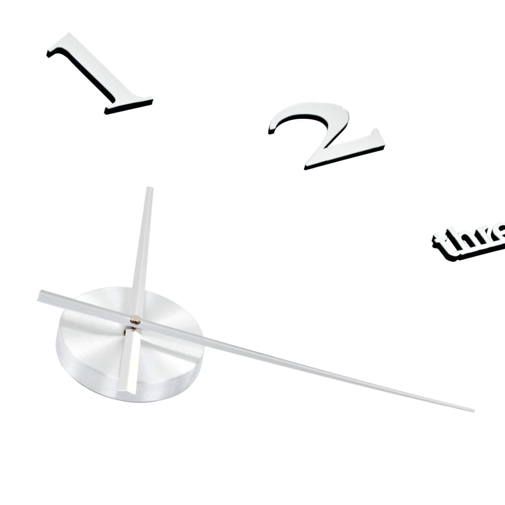 8718475589877_g_en_hd_3 vidaXL 3D Wall Clock Modern Design 100 cm XXL Silver - Image 5