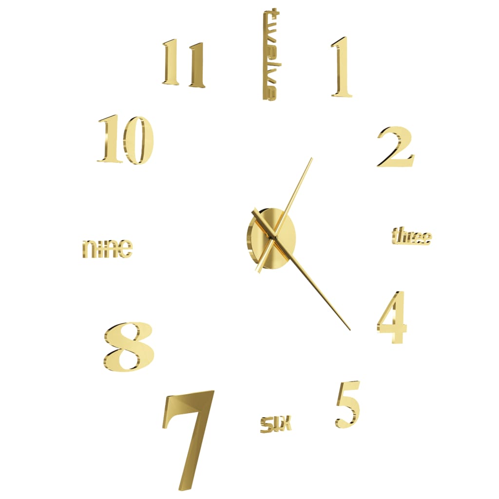 8718475589891_g_en_hd_2 vidaXL 3D Wall Clock Modern Design 100 cm XXL Gold - Image 4